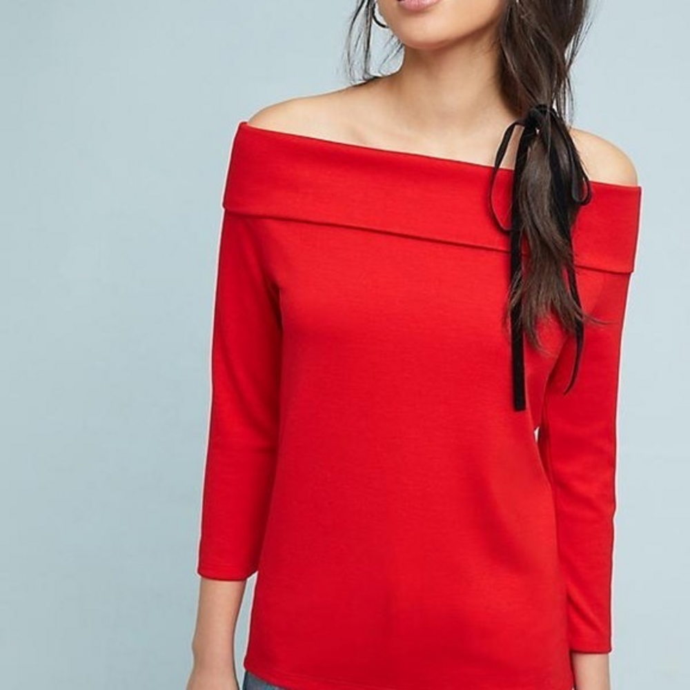 Anthropologie Rosiers Off the Shoulder Top XS